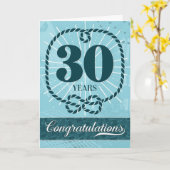 Jubileum werknemer 30 jaar - Nautisch thema Kaart (Gele Bloem)