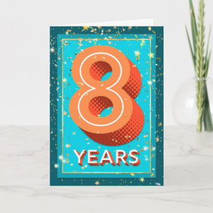 Jubileum werknemer 8 jaar - Vetnummers Kaart