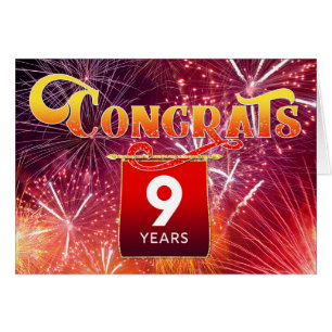 Jubileum werknemer 9 jaar Celebration Fireworks