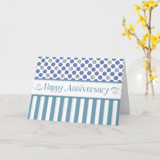 Jubileum werknemer - Jade Blue Kaart (Gele Bloem)