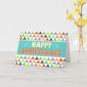 Jubileum werknemer - kleurrijk patroon kaart (Gele Bloem)