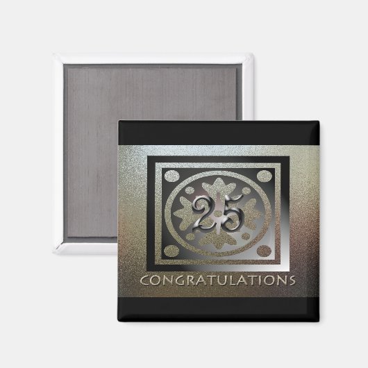 Jubileum werknemers Gifts Elegant Magneet (Voorkant / Achterkant)