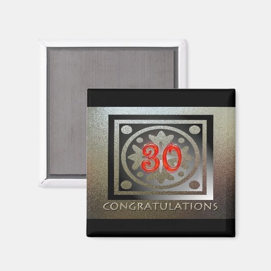 Jubileum werknemers Gifts  Elegant Magneet (Voorkant / Achterkant)