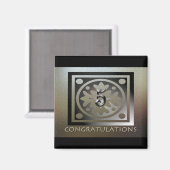 Jubileum werknemers Gifts  Elegant Magneet (Voorkant / Achterkant)