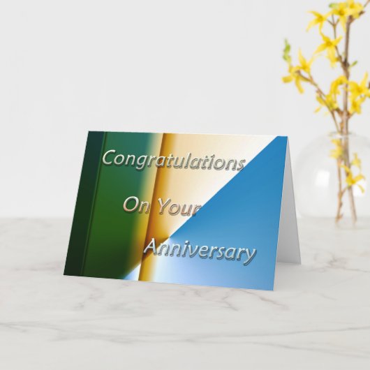 Jubileum werknemers kaart (Gele Bloem)