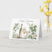 Jubileum Wijn en Ivy Kaart (Gele Bloem)