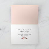 Jubileum wijn en rode roze kaart (Binnen)