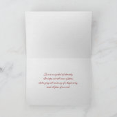 Jubileum wijn en roos op satin kaart (Binnen)