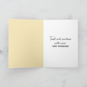 Jubileum wijn toast bij zonsondergang kaart (Binnen)