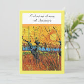 Jubileum. Wilgen bij zonsondergang van van Gogh. Kaart (Staand voorkant)
