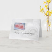 Jubileum wint met roze rozen kaart (Gele Bloem)