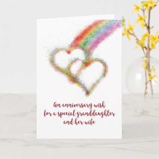 Jubileum Wish for Granddochter and Wife Kaart (Gele Bloem)