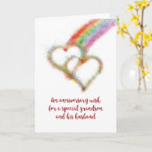 Jubileum Wish for Grandson and Husband Kaart (Gele Bloem)