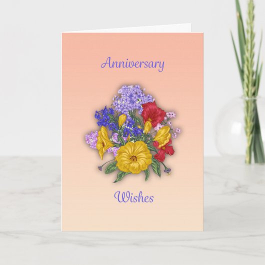 Jubileum Wishes Kaart (Voorkant)