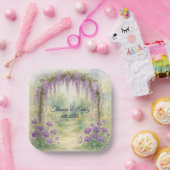 Jubileum Wisteria Archway in een zomertuin Papieren Bordje (Feest)