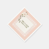 Jubileum Witte Kant op Perzik Roze Servet (Hoek)