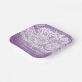 Jubileum witte rand op Paars papier Papieren Bordje (Gebogen)