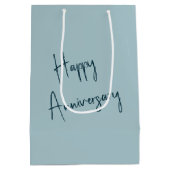 Jubileum witte zeeschelpen in wit zand medium cadeauzakje (Achterkant)