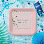 Jubileum witte zijde op zwart papieren bordje (Feest)