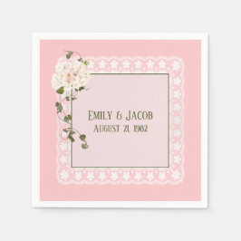 Jubileum witte zijde op zwart servet