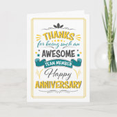 Jubileum Word Art Kaart (Voorkant)