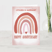 Jubileum Zachte Roze Waterverf Regenboog Kaart (Voorkant)