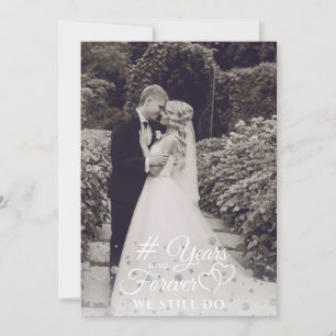 Jubileum ZELF JAAR IN FOREVER Vow Renewal Kaart