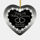 Jubileum | Zilver | DIY-tekst Keramisch Ornament (Voorkant)