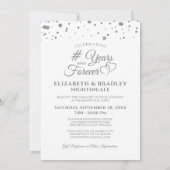 Jubileum Zilver JAAR NAAR ONEINDIG Huwelijksbeloft Kaart (Achterkant)