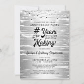 Jubileum Zilver Zwart Lichtslingers Kaart (Voorkant)