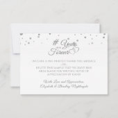 Jubileum Zilveren Harten Jaar in Eeuwigheid Bedankkaart (Achterkant)