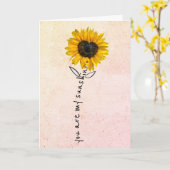 Jubileum Zonnebloem en Ladybug Kaart (Gele Bloem)