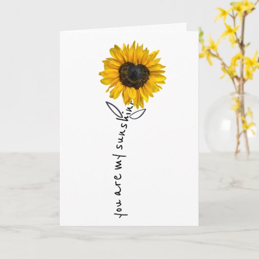 Jubileum Zonnebloem Kaart (Gele Bloem)