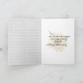 Jubileum Zonnebloemen en kolibrie Kaart (Binnen)