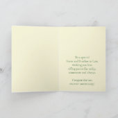 Jubileum zuster en broer in Law Yellow Rose Kaart (Binnen)