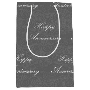 Jubileum zwaait donker zilver medium cadeauzakje