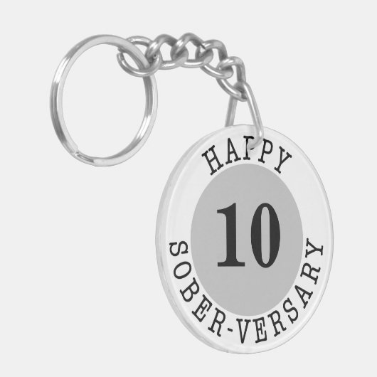 Jubileum zwart grijs sleutelhanger (Voorkant Links)