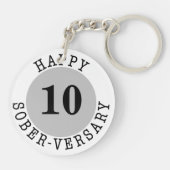 Jubileum zwart grijs sleutelhanger (Achterkant)