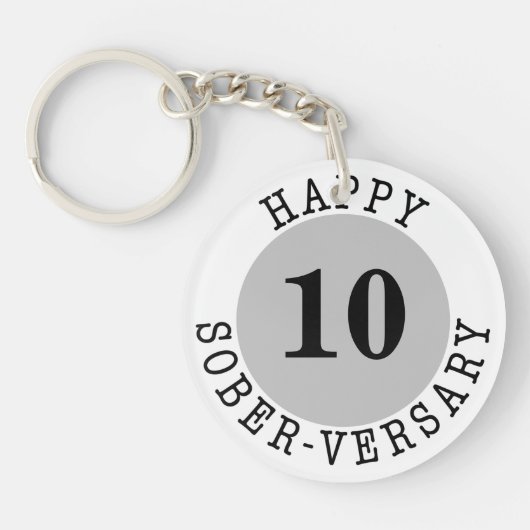 Jubileum zwart grijs sleutelhanger (Voorkant)