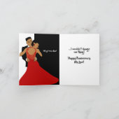 Jubileum zwart-wit-Afrikaans-Amerikaanse paar Kaart (Binnen)