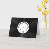 Jubileum zwarte vinylplaat met songtitel kaart (Gele Bloem)