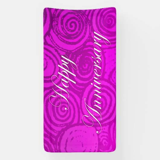 Jubileum zwenken Roze Spandoek (Verticaal)