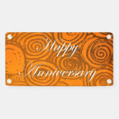 Jubileum Zwirls Sinaasappel Spandoek (Horizontaal)