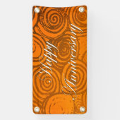 Jubileum Zwirls Sinaasappel Spandoek (Verticaal)