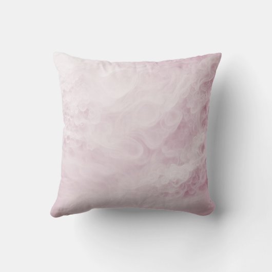 Jubileumdatum Roze Abstract Met Boeket Kussen (Achterkant)