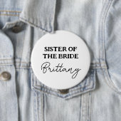 Jubileumfeest Bruid Zuster Zwart En Wit Ronde Button 4,0 Cm (In situ)