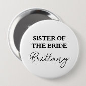 Jubileumfeest Bruid Zuster Zwart En Wit Ronde Button 4,0 Cm (Voorkant /achterkant)