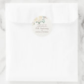 Jubileumfeest Droomwit Bloemsticker Ronde Sticker (Tas)