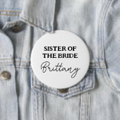 Jubileumfeest Juffrouw Slachtoffer Bruid Zwart En  Ronde Button 4,0 Cm (In situ)