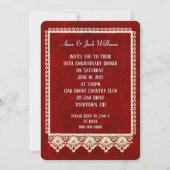 jubileumfeest kant frame op rood kaart (Voorkant)